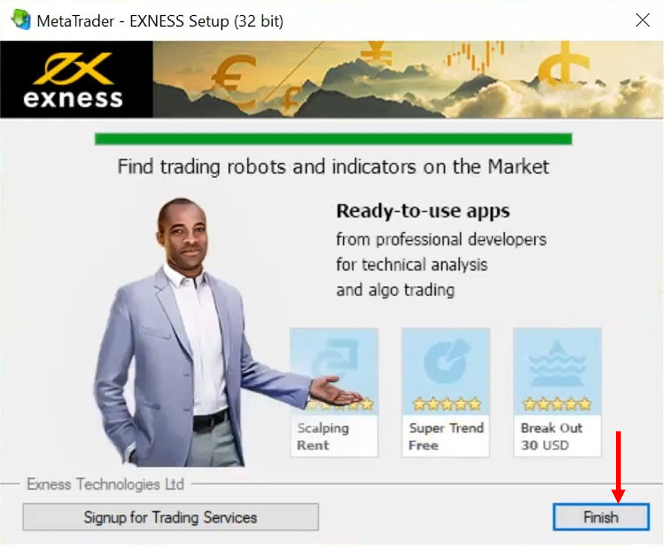 Complete installing MetaTrader 4