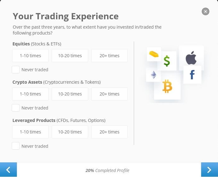 Perbarui pengalaman investasi