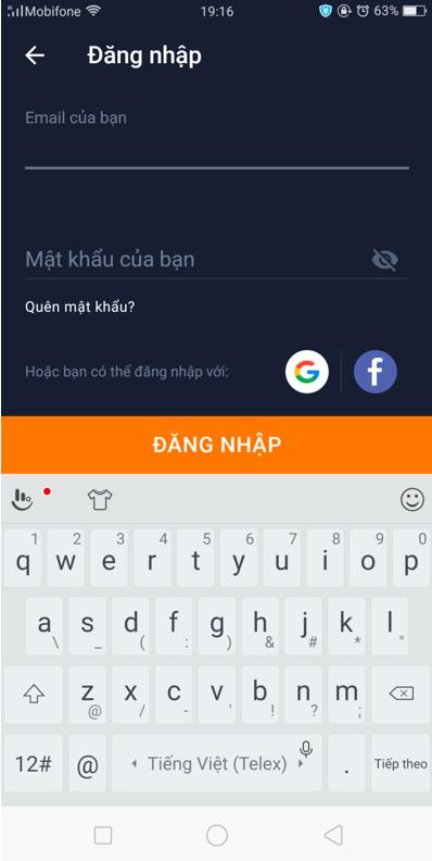 Insira as informações da sua conta e senha para fazer login no IQ Option