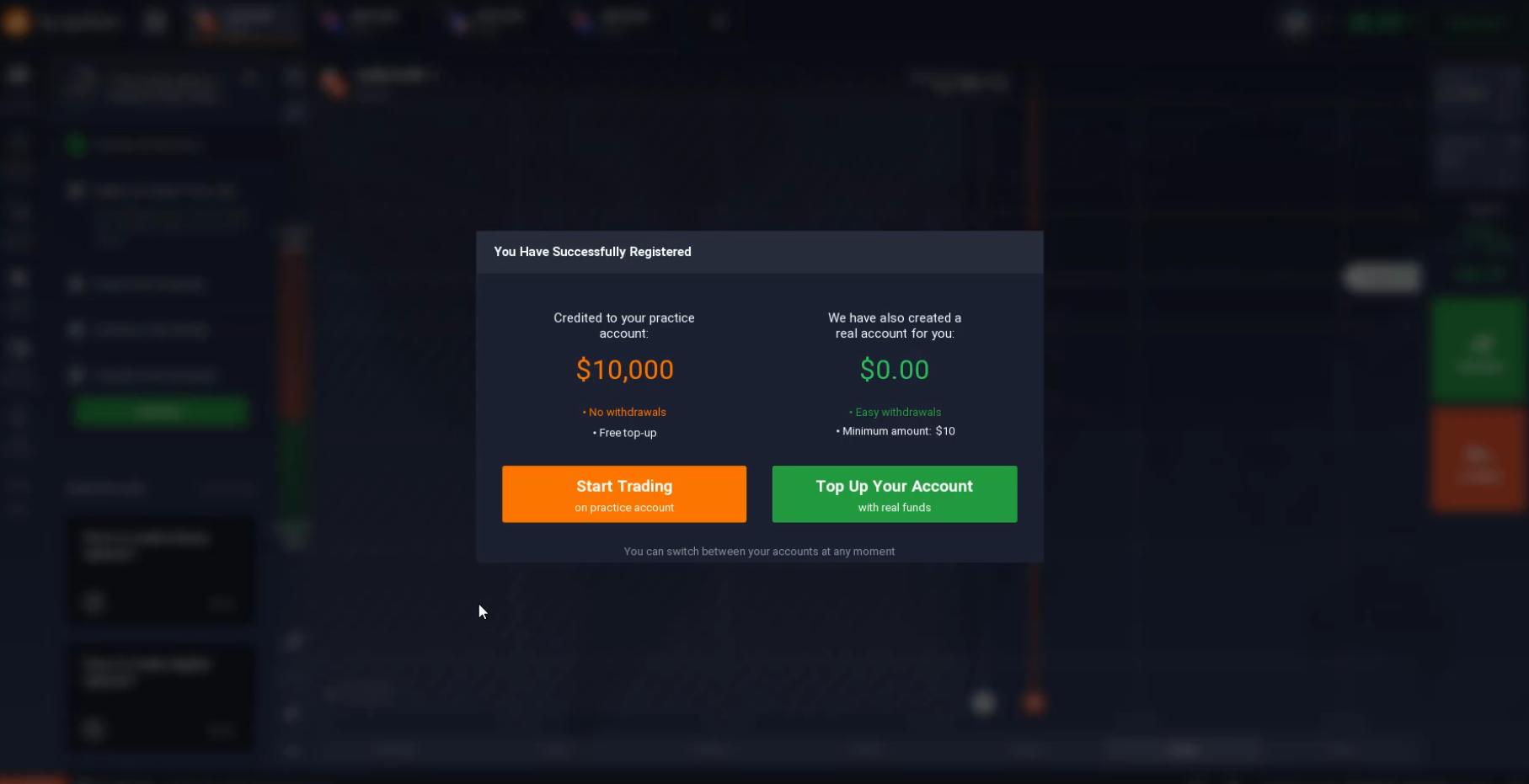 Learn how to trade with demo account in IQ Option
