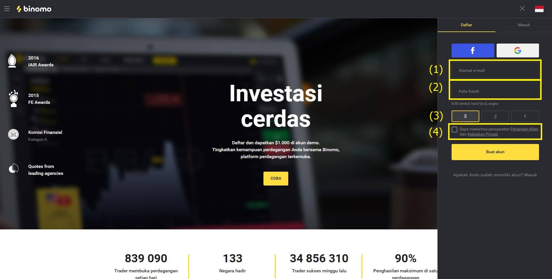 Lengkapi informasi akunmu