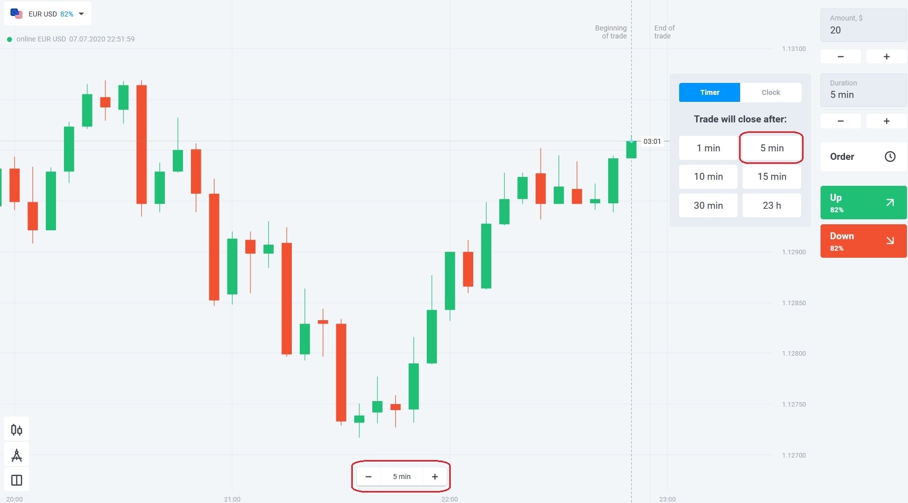 Basic setup in Olymp Trade