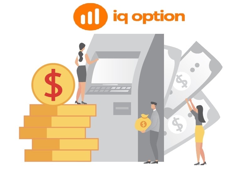 Withdrawal transaction interface inside IQ Option platform showing processed request details
