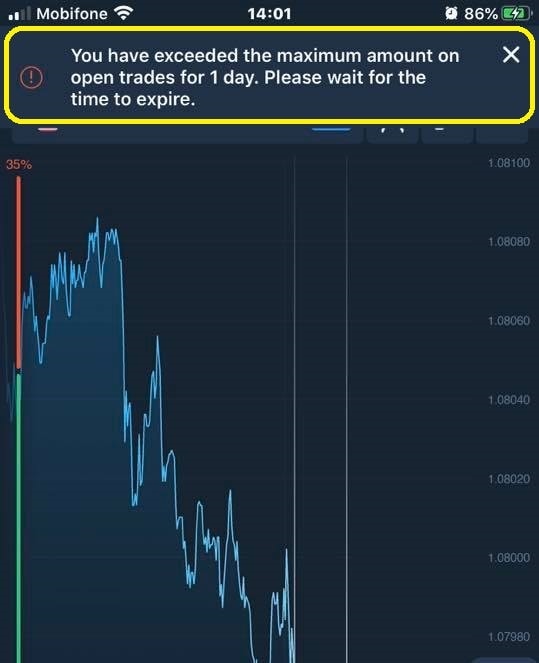 Batasan transaksi di Olymp Trade