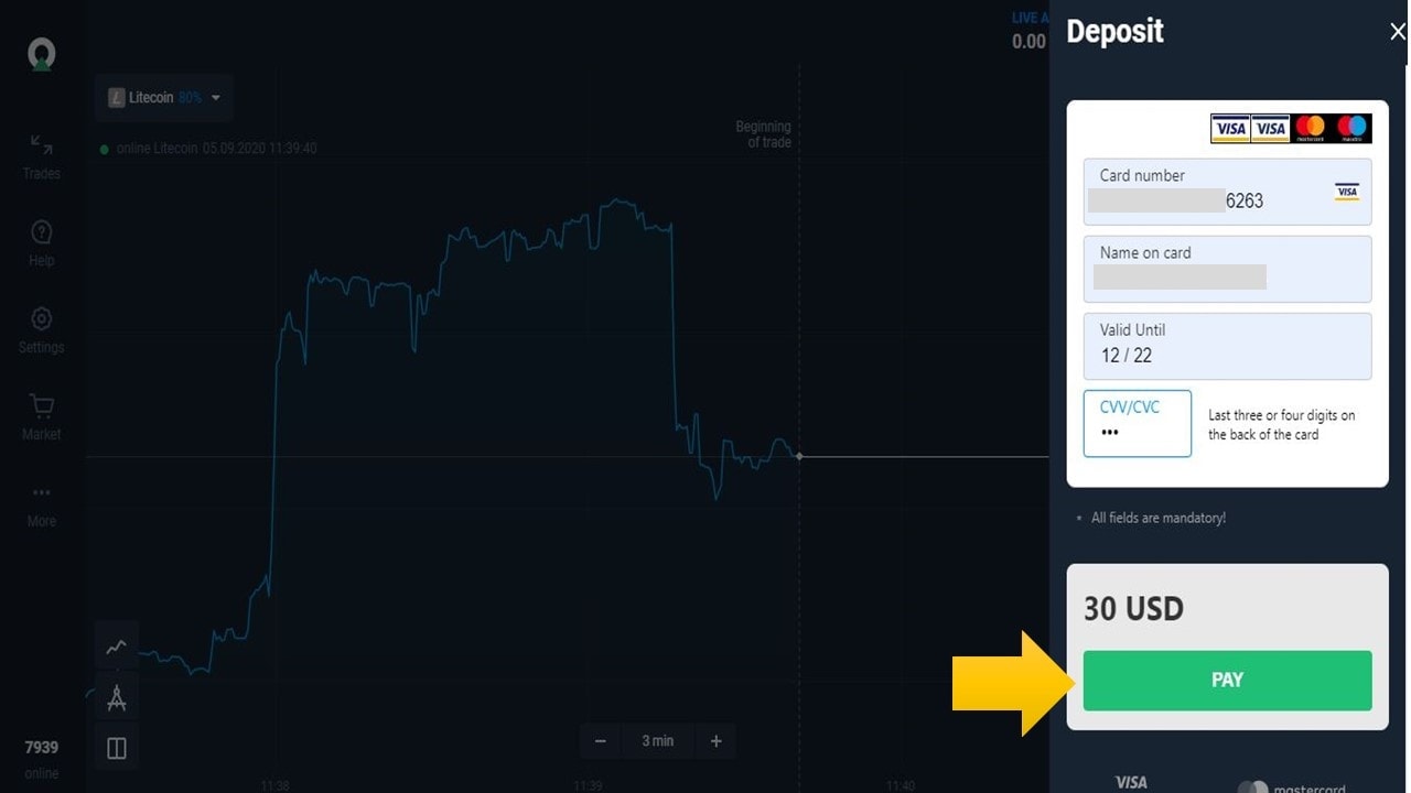 Cara deposit ke akun Olymp Trade Anda